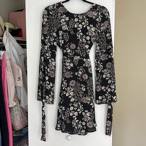 Belted Floral Dress